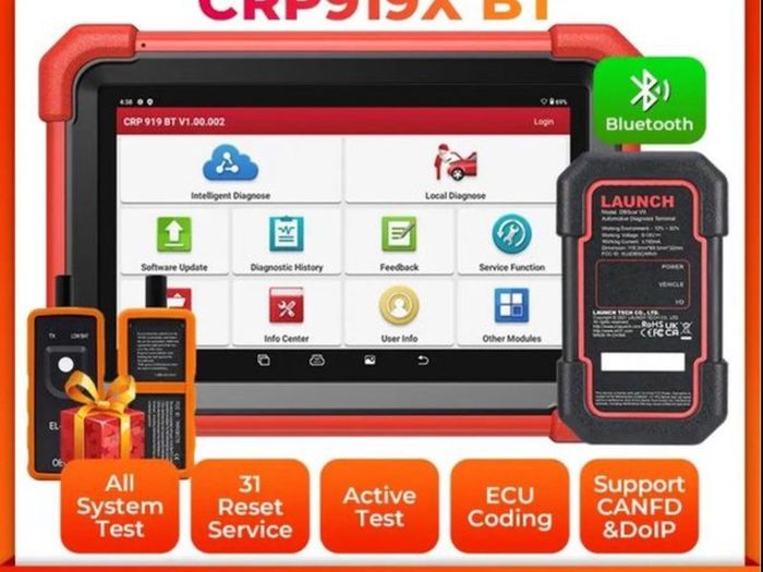 Car van professional bluethoot diagnostic 7 inch screen launch 919x bt new