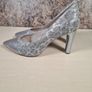 womens CAPRICE silver high heels court shoes Size UK 4.5 EU 37.5 Image 8