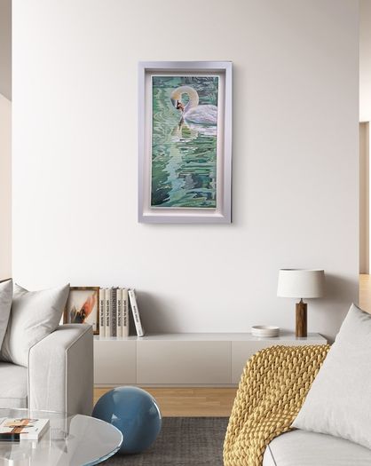 Echos of the Swan | oil painting | Framed