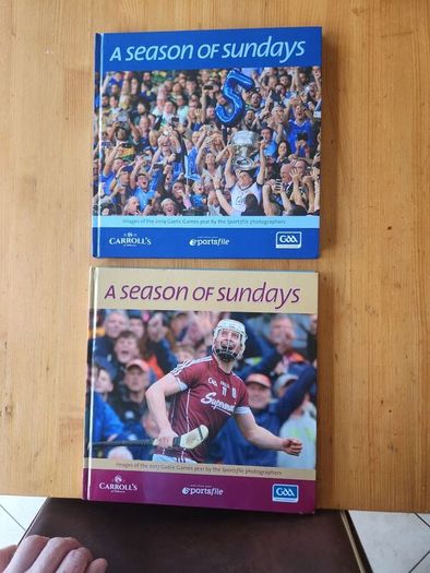 A Seasons Of Sundays X2 Images Of The 2017 And 2019 Gaelic Games Year By The Sportsfile Photographers. First Edition Large Volume Hardback With Dustjacket In Very Good Condition.