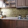 Gold Metallic Peel and Stick Wallpaper 30cmx300cm Rustic Textured Metallic Contact Paper Waterproof Self Adhesive Wallpaper Vintage Vinyl Wrap for Kitchen Cupboard Liners Image 2