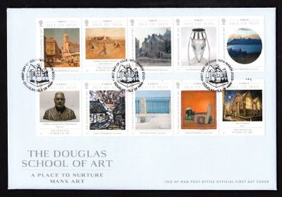 2020 Isle of Man The Douglas School of Art Commemorative Stamps First Day Cover (FDC)