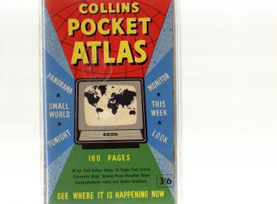 Collins Pocket Atlas (1961) - Very Rare In This Perfect Condition