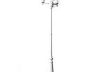 Garden Light Post 3-arms 215 cm White Aluminium