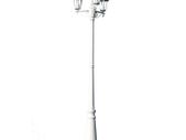 Garden Light Post 3-arms 215 cm White Aluminium