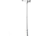 Garden Light Post 3-arms 215 cm White Aluminium