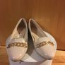 CARVELA Nude Patent Flats 40 New  /   Kurt Geiger Gold Chain Loafers Image 6