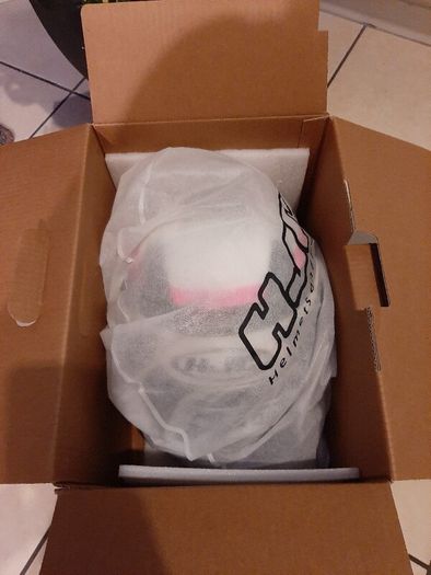 Motorbike helmet and gloves