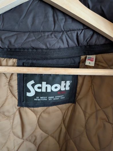 Schott NYC Black Field Jacket - Size L - Quilted Lining