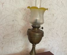 Elegant vintage oil paraffin table lamp