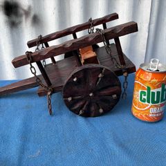 Vintage miniature wooden cart