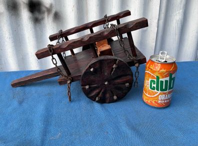 Vintage miniature wooden cart