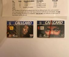 Telecom Eireann Callcard Tia Maria collection Mint Condition 2 x 10 units