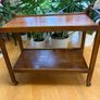 Vintage Two Tier Serving Trolley Exquisite Mid-century Teak Bar Drinks Trolley Image 2