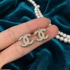 Pearl stud earrings