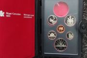 1983 Royal Canadian Mint Proof Set, Case and 6 Coins - ( Spares/Repairs )