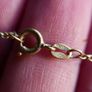 18k Gold Plated Open Heart and Rolled Gold Necklace 5,7g Image 4