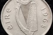 [#399] - Ireland 1968 | Irish 6p | Six Pence | Wolfhound | KM.13a