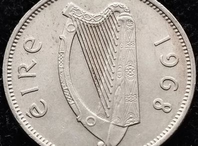 [#399] - Ireland 1968 | Irish 6p | Six Pence | Wolfhound | KM.13a