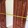 Mahogany wood Mirror-door Armoire Wardrobe Image 4