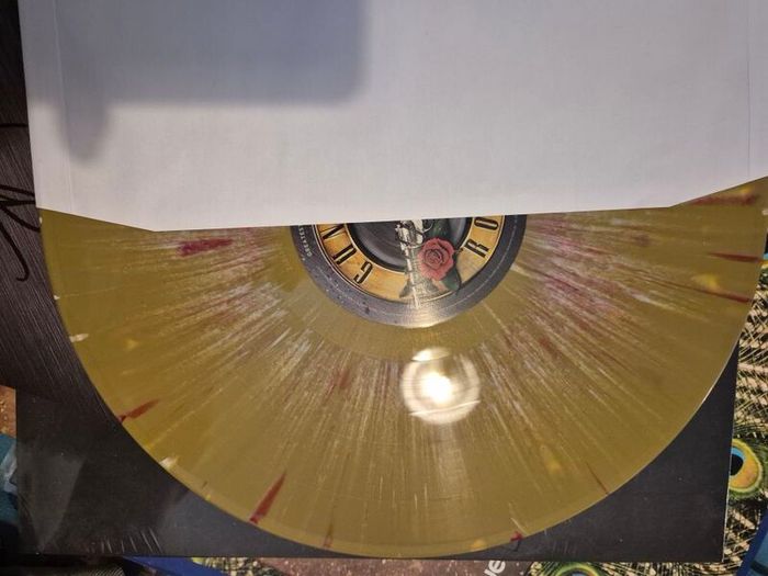 Guns N Roses Greatest Hits limited edition splatter vinyl - Signed by Duff
