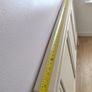 bed frame king size beige creamy solid wood - no slats, nice solid  Headboard Image 3