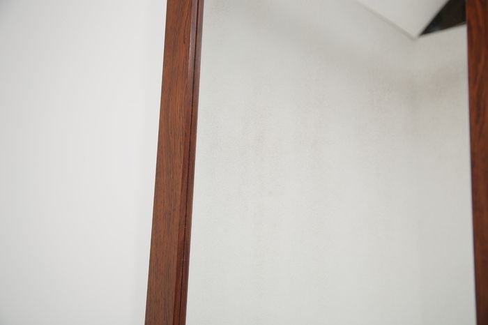 Vintage Swedish Minimalist Rosewood Mirror, 1960s