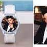 Elvis Presley themed wristwatch - white silicone strap Image 3