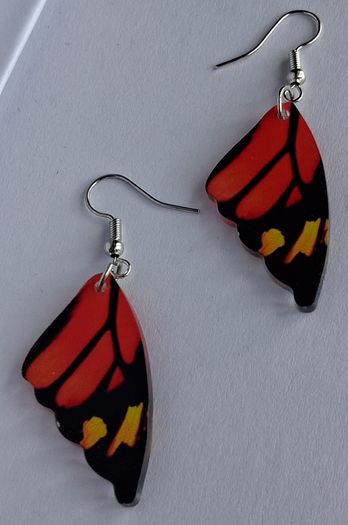 Monarch Butterfly Wing Earrings
