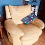 mustard leather armchair Image 3