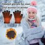 Heated Gloves via USB Mittens, Unisex for Men and Women, Winter Mittens for Warm Hands, Warm, for Working on Laptop, Fingerless, Knitted Gloves, Washable Image 6