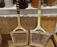 Old antique tennis rackets