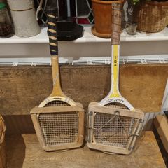 Old antique tennis rackets