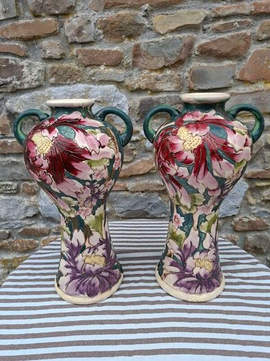 Vintage pair of Art Nouveau Vase