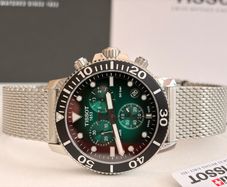 Tissot Chronograph Watch SEASTAR 1000 Green Mesh T1204171109100