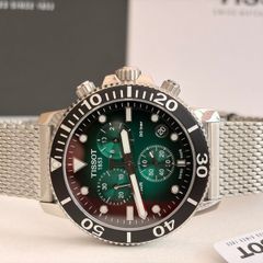 Tissot Chronograph Watch SEASTAR 1000 Green Mesh T1204171109100