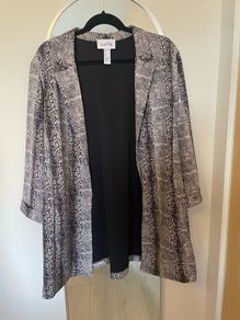Womens Joseph Ribkoff Long Snake Print Blazer Beige And Black For Sale ...
