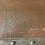 Rare antique low shoe changing bench. With celtic design embossed in the  leather Image 3