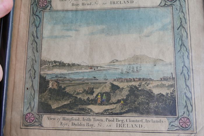Antique "View of the Black Rocks... & View of Ringsend....Dublin Bay in IRELAND", antique print c 1800