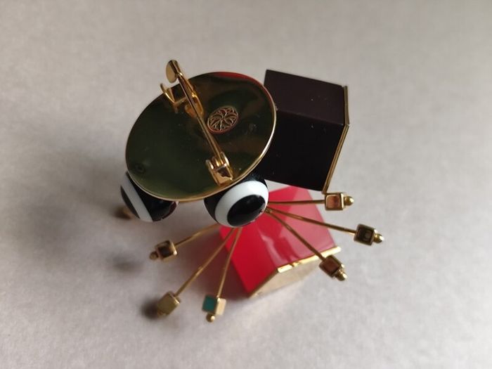 Surrealist Art Brooch Atomic Style