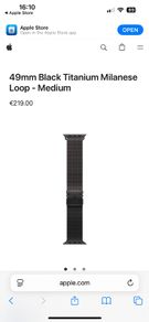 Genuine Apple watch 49MM Titanium Milanese strap