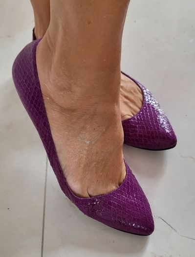 LK Bennett purple leather pointed flats Sz 41 ( Fit 7 - 7.5 UK) Rrp 229 (New)