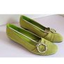 Solada Moda Green Suede Shoes EU36 UK3 Crystal Buckle Low Heel New Boxed  CAN POST Image 2