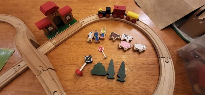 Wooden train set