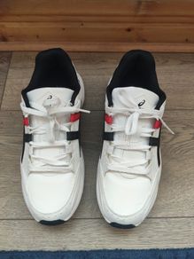 ASICS GEL-BND sneakers (White/Red/Black). Size EUR 40