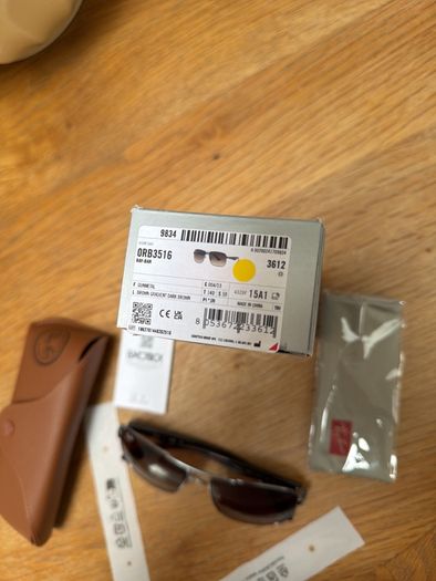 ray bans gun metal dark brown glass
