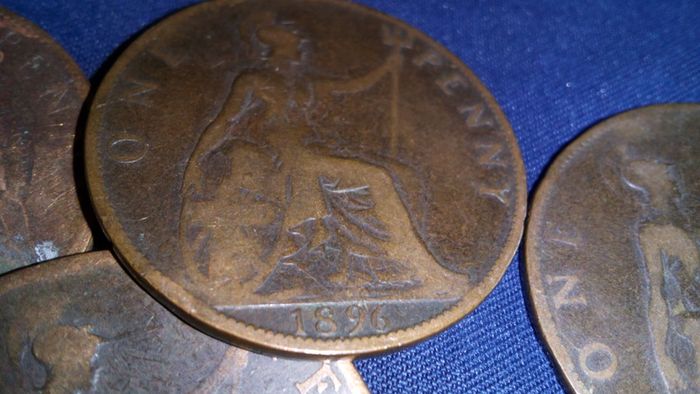1896 Victoria Pennies.