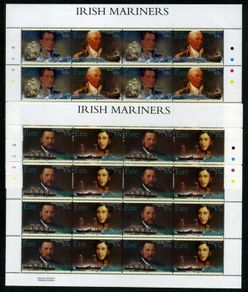 2003 Ireland Irish Mariners Commemorative Stamp Sheetlet plate 1A1A1A1A Mint Never Hinged (MNH)