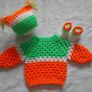 Handmade neutral and baby boy cardigan sets newborn and  0-3 months Image 6