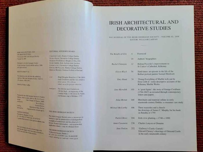Irish Architectural and Decorative Studies 4 Volumes The Journal of the Irish Georgian Society